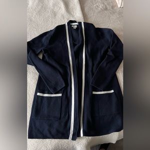 Navy summer nautical coastal cardigan